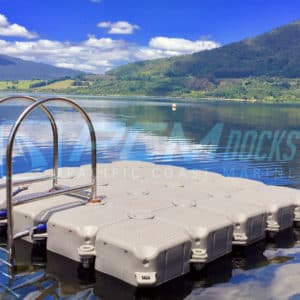 pcm docks balsa con escalera muelle flotante