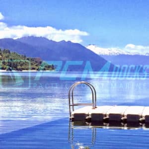 pcm docks balsa con escalera muelle flotante