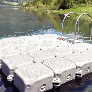 pcm docks balsa con escalera muelle flotante