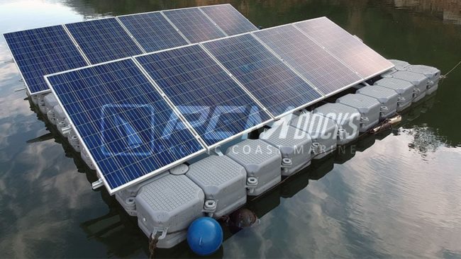 Venta y alquiler de muelles flotantes con accesorios